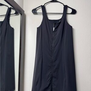 Outdoor Voices Black Sleeveless Scoop Neck Sheath Dress